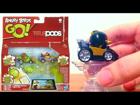 Angry Birds Go! iPad Telepods Mega Mahem (2 of 5) – Blue Birds, Pink Bird, Green Piggy - YouTube thumbnail