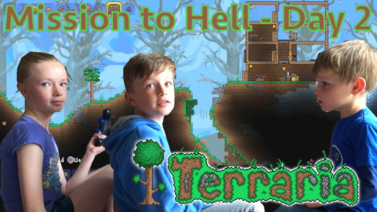 Kids Play Terraria Part 2 – Mission to Hell (Younger Brother Bother)