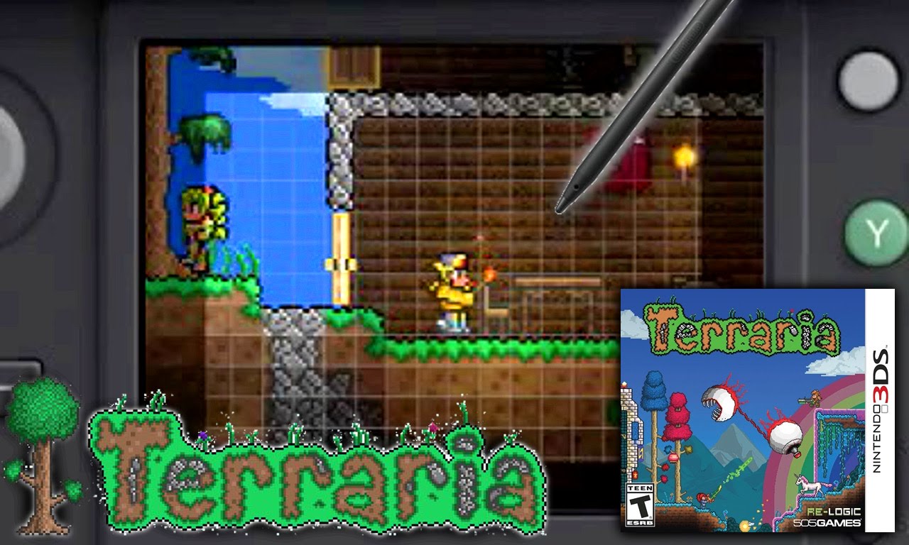 Terraria 3DS – 12 Minutes Game-Play [Direct Sound, Off Screen]
