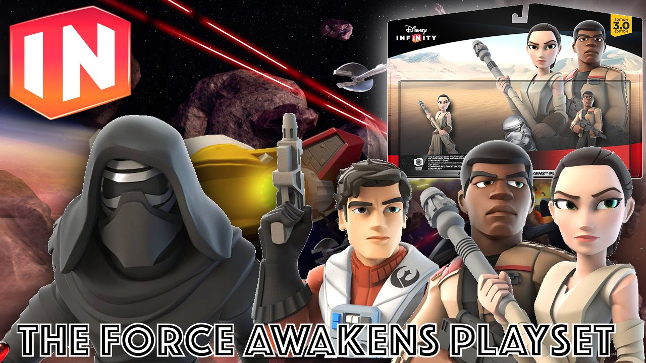 Disney Infinity “The Force Awakens” Kylo Ren, Poe Dameron, Play-Set & Figures
