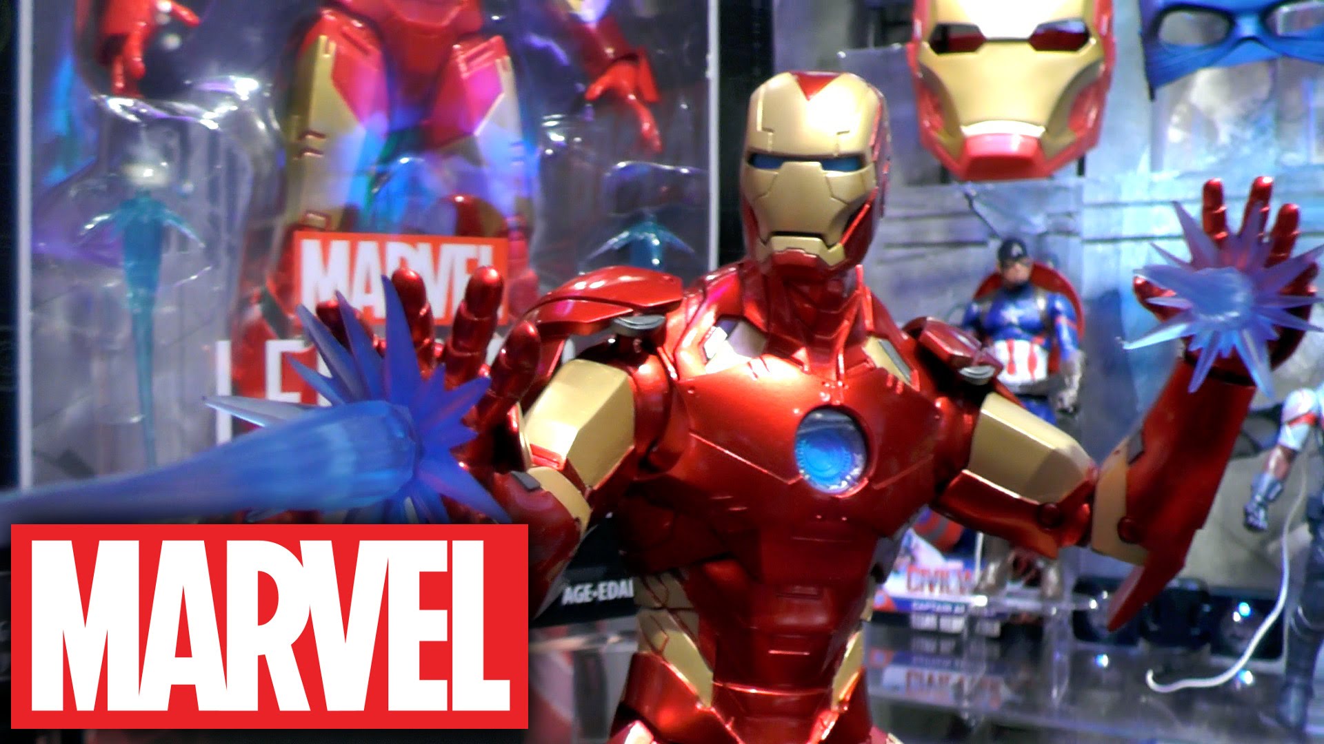 Marvel 2016 Captain America Civil War, Iron Man Helmet & Legends Figures